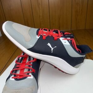 Puma Ignite Golf Shoes Men's Size 11.5 US Gray Red Navy Comfort Spiked‎